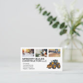 Bauarbeiter | Schwermaschinen Visitenkarte (Stehend Vorderseite)