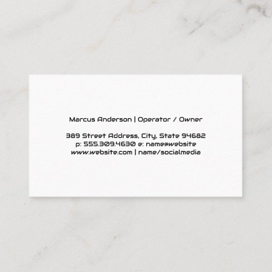 Bauarbeiter | Schwermaschinen Visitenkarte (Rückseite)