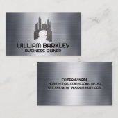 Bauarbeiter | Stadt | Stahl Visitenkarte (Vorne/Hinten)