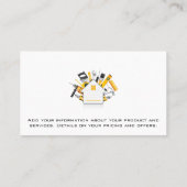 Bauarbeiter | Stahlplatten-Muster Visitenkarte (Rückseite)