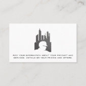 Bauarbeiter | Steel Gebäude Logo Visitenkarte (Rückseite)