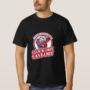 BAUARBEITER STEMPELN AUS FANGEN FISCHE T-Shirt