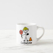 Bauarbeiter-Strichmännchen Espressotasse (Rechts)