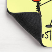 Bauarbeiter-Strichmännchen Mousepad (Ecke)