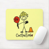 Bauarbeiter-Strichmännchen Mousepad (Mit Mouse)