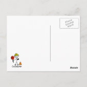 Bauarbeiter-Strichmännchen Postkarte (Rückseite)