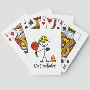 Bauarbeiter-Strichmännchen Spielkarten