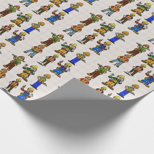 Bauarbeiter-Umschlagpapier Geschenkpapier (Ecke)