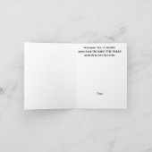 Bauarbeiter und Elf-Weihnachtskarte Karte (Innenseite)