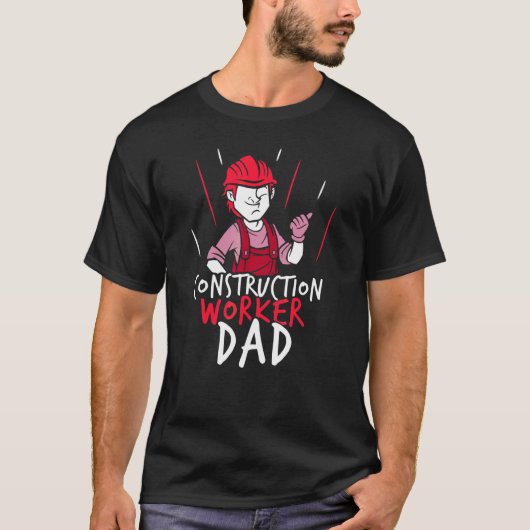 Bauarbeiter Vater-Website Teamwork Vater Daddy T-Shirt (Vorderseite)