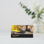 Bauarbeiter-Visitenkarte Visitenkarte (Stehend Vorderseite)