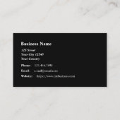 Bauarbeiter-Visitenkarte Visitenkarte (Rückseite)