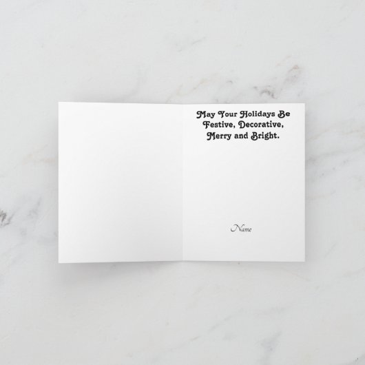 Bauarbeiter Weihnachtskarte Karte (Innenseite)