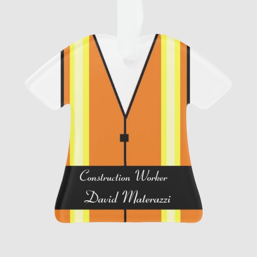 Bauarbeiter-Weihnachtsverzierung Ornament (Vorderseite)