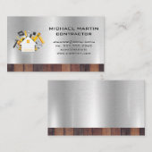 Bauarbeiter | Werkzeuge und Häuser Visitenkarte (Vorne/Hinten)