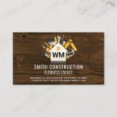 Bauarbeiter | Zuhause Reparaturwerkzeuge | Monogra Visitenkarte (Vorderseite)