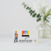 Bauarbeiter | Zuhause Reparaturwerkzeuge Visitenkarte (Stehend Vorderseite)