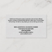 Bauarbeiter | Zuhause Reparaturwerkzeuge Visitenkarte (Rückseite)