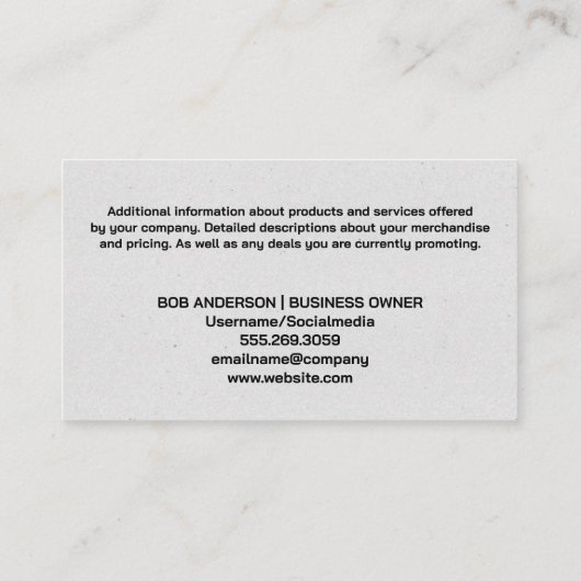 Bauarbeiter | Zuhause Reparaturwerkzeuge Visitenkarte (Rückseite)