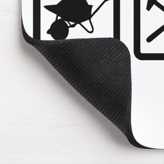 Bauarbeitergang Mousepad (Ecke)