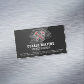 Bauarchitektin | Blueprints | Hochglanz Magnetische Visitenkarte (Beispiel)