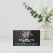 Bauarchitektin | Blueprints | Hochglanz Visitenkarte (Stehend Vorderseite)