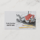 Bauarchitektur des Bauunternehmers Visitenkarte (Vorderseite)