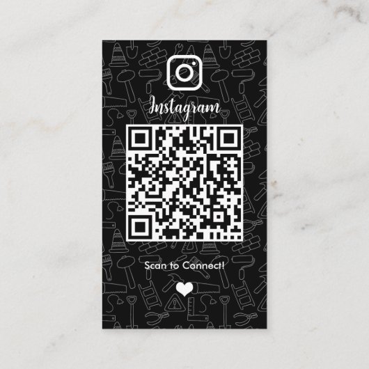 Bauart Beruflich Builder Handyman QR-Code Visitenkarte (Rückseite)