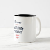 Bauaufseher Beruf Zwei-Tonen-Co Zweifarbige Tasse (VorderseiteRechts)