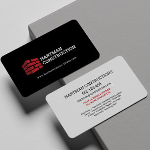 Bauauftragnehmer für Black Brick WALL Visitenkarte