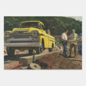 Bauauftragnehmer für Vintage Unternehmensarchitekt Geschenkpapier Set (Vorderseite 3)