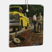 Bauauftragnehmer für Vintage Unternehmensarchitekt Keramikornament (Rechts)