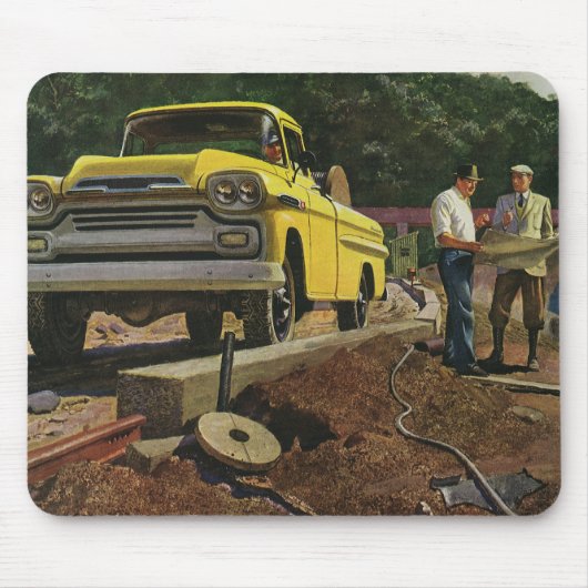 Bauauftragnehmer für Vintage Unternehmensarchitekt Mousepad (Vorne)