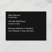 Bauauftragnehmer Moderne Visitenkarten Visitenkarte (Rückseite)