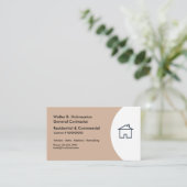 Bauauftragnehmer-Visitenkarten Visitenkarte (Stehend Vorderseite)