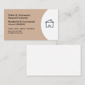 Bauauftragnehmer-Visitenkarten Visitenkarte (Vorne/Hinten)