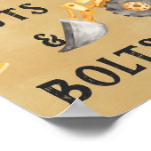 Bauausgrabungszeichen 1. Geburtstag Party Zeichen Poster (Ecke)