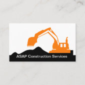 Bauausrüstung - Thema "Ausgrabungsarbeiten" Visitenkarte (Vorderseite)