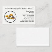 Bauausrüstung Vermietung und Reparatur Visitenkarte (Vorne/Hinten)