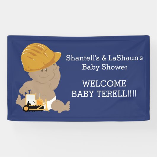 Baubabydusche (Dunkle Haut), kundenspezifisches Ba Banner (Horizontal)