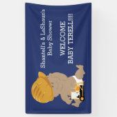 Baubabydusche (Dunkle Haut), kundenspezifisches Ba Banner (Vertikal)