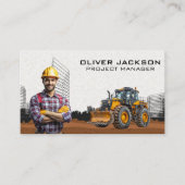 Baubagger | Blue Collar Worker Visitenkarte (Vorderseite)