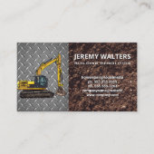 Baubagger | Bodenmetallindustrie Visitenkarte (Vorderseite)