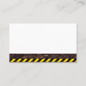 Baubagger | Dirt Caution Visitenkarte (Rückseite)