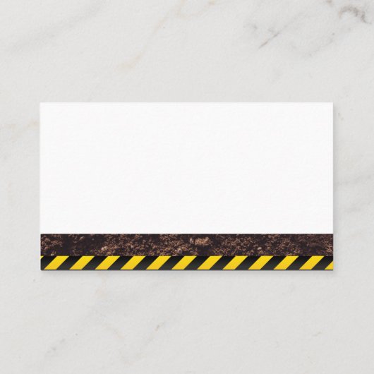 Baubagger | Dirt Caution Visitenkarte (Rückseite)