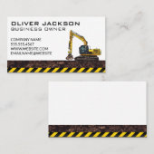 Baubagger | Dirt Caution Visitenkarte (Vorne/Hinten)