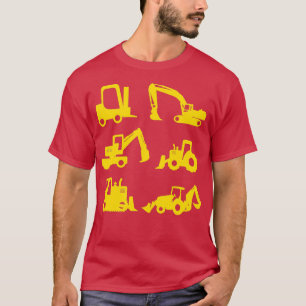 Baubagger Lastwagen Kleinkinder Jungen Männer T-Shirt