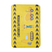 Baubagger, maßgeschneidert, gelb badematte (Vorderseite Vertikal)