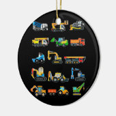 Baubaggermaschinen Keramik Ornament (Links)