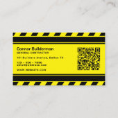 Bauband inspiriert schwarz und gelb visitenkarte (Rückseite)